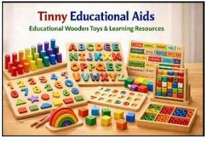 Báscula Educativa de Madera con Fichas Redondas, Venta al por Mayor, Balanza de Madera Redonda para Juegos - Product Image 3