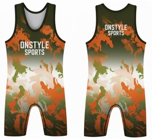 Combinaison de lutte professionnelle |   Surpiqûres plates pour plus de confort |   Vêtements d'entraînement d'équipe sublimés à haute élasticité - Product Image 3