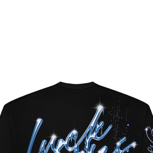 Luckiest <b>Men's</b> Regular Fit Short Sleeve Knitted T-Shirt Silk Screen <b>Turtleneck</b> Collar Front Logo 100% Cotton Formal Style - Product Image 4