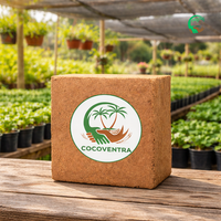 Bloc de coco peat 5kg, tourbe de coco 30x30x12 cm, faible EC, haute expansion 75L, 5:1, 6-7, 10-15%, triple lavage, écologique, certifié ISO