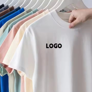 T-shirt en fibre de bambou à manches courtes pour homme, couleur unie, tricoté, coupe classique, logo brodé sur le devant, respirant, service OEM - Product Image 1
