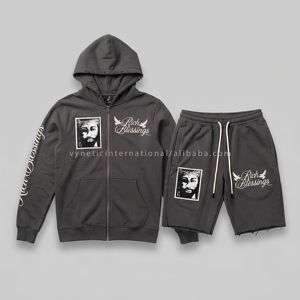 Hot Selling Custom Polyester/Cotton Oversized Fleece Drop Shoulder Solid Y2k Hip Hop Heavyweight Streetwear 2-in-1 Design Hoodie - Product Image 1