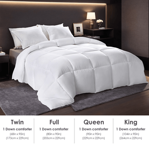 Funda de Edredón Extra Grande a Cuadros Blancos, Ultrasuave, de Lujo, Calidad Hotelera, Gruesa y Voluminosa para Dormitorios y Casas de Huéspedes - Product Image 5