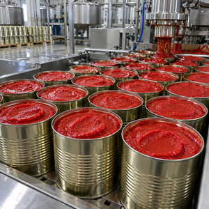 Concentrado de tomate esterilizado con pasta de tomate enlatada en envases de exportación para compradores globales y distribuidores de ingredientes alimenticios - Product Image 6