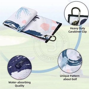 Toalla de golf ligera, fácil de plegar, de estructura duradera, para viajes y limpieza en deportes al aire libre. - Product Image 4