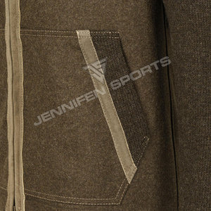 Veste de chasse respirante en laine 100% sur mesure, design tricoté, style décontracté pour homme, doublure en polyester, dernière tendance - Product Image 4