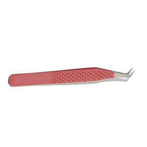Pince à épiler pour extensions de cils DANTRIC IMPLANTS FX-638 en acier inoxydable, pointe incurvée de précision, prise en main parfaite, pointe lisse, longueur 10 mm - Product Image 4