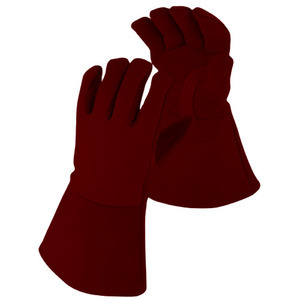 <b>Long</b> Lasting Anti Heat Spark Flame Retardant TIG Welding <b>Gloves</b> Cowhide Split Grain Leather Reflective Safety Clothing - Product Image 4