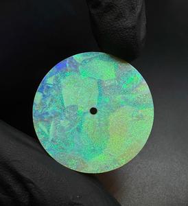 หน้าปัดนาฬิกาโอปอลสังเคราะห์ ขนาด 20 มม. ขัดเงาด้านเดียว หนา 0.7 มม. รูตรงกลาง 2 มม. - Product Image 5