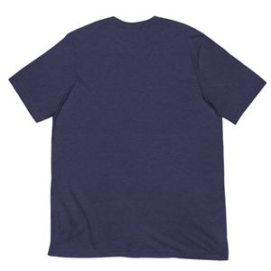 T-shirt unisexe bleu marine à motif, col rond, en coton doux, manches courtes, décontracté, mode quotidienne, streetwear - Product Image 2