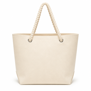 Sac fourre-tout de plage en toile de coton avec poignées en corde, soufflet à œillets, ouverture supérieure, personnalisable avec logo, vente en gros, promotionnel, pour courses - Product Image 1