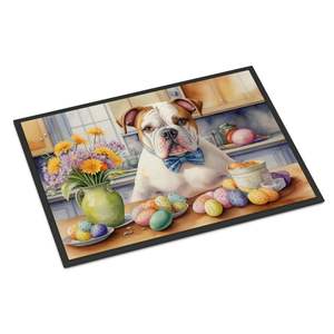 American Bulldog Easter Decor Doormat Non-Slip <b>Indoor</b>/Outdoor Washable Low Pile Rug 24H X 36W Front <b>Door</b> <b>Mat</b> for Entryway - Product Image 1