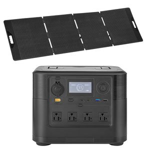 Portable Power Station with 200W <b>Solar</b> Panel and 1800W <b>Solar</b> <b>Generator</b> 1008Wh LiFePO4 Battery Backup 9 Output - Product Image 1