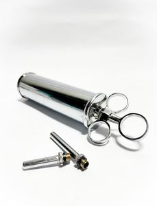 Veterinary Syringe Reusable Double Nozzle Three Ring Handle Animal Injection Equipment - Product Image 1