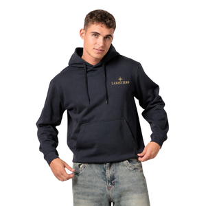 Sweat à capuche personnalisé pour homme avec cordon de serrage, poche kangourou, coupe classique, impression de lettres avant et arrière, style streetwear, fournisseur de vêtements OEM - Product Image 1
