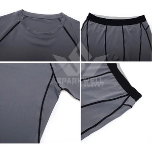 Ensemble de yoga 2 pièces pour femme : Soutien-gorge de sport à col rond et short taille haute extensible, respirant et à séchage rapide, pour le fitness et les activités sportives - Product Image 6