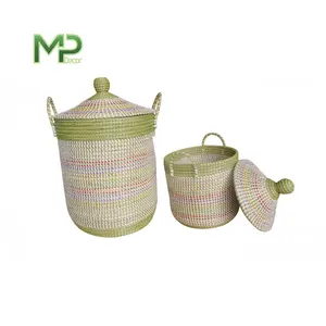 制造圆形编织家庭用品储存廉价越南手工艺品篮子