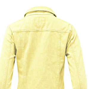 เสื้อแจ็คเก็ตเดนิมสีน้ำเงินสไตล์เรโทรลำลองสำหรับผู้ชายและผู้หญิง คลาสสิคแบบ Trucker ติดกระดุมด้านหน้า ผ้าฝ้ายระบายอากาศได้ดี น้ำหนักเบา - Product Image 4