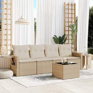 Conjunto de Sofás de Jardín Color Beige - Product Image 1