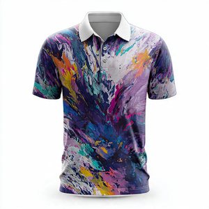Polo personnalisé pour homme avec sublimation intégrale, col rabattu, manches courtes, polo pour homme avec sublimation personnalisée - Product Image 4