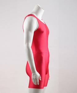 ชุดกีฬา Five B Men Red Wrestling Singlet แขนกุด คอกลม ผ้าสแปนเด็กซ์ โพลีเอสเตอร์ ชุดชิ้นเดียว สำหรับทุกฤดูกาล - Product Image 3
