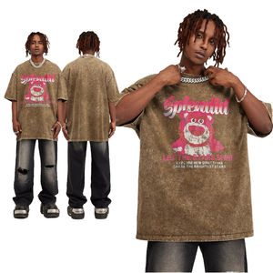 T-shirt imprimé personnalisé avec dessin animé, pour jeunes, 100% coton jersey, respirant, écologique, vêtements décontractés pour hommes, t-shirts tendance de haute qualité - Product Image 1