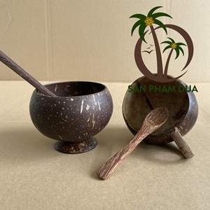 Juego de Tazas de Cáscara de Coco y Cucharas de Madera de Coco al por Mayor |   Productos Ecológicos Hechos a Mano Naturales - Product Image 4