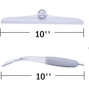 Tergivetro per Doccia, Porte in Vetro e Specchi, Set da 10 Pezzi, Strumento per Pulizia Finestre in Gomma, Tergipavimento in Plastica Trasparente per Auto - Product Image 2
