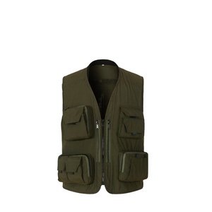 Gilet utilitaire en coton respirant pour l'été, vêtements de rue personnalisés, gilets de luxe pour hommes - Product Image 2