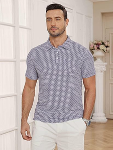 Camisa polo para hombre de manga corta, diseño con botones, tejido de punto, logotipo personalizado e impresión. - Product Image 4