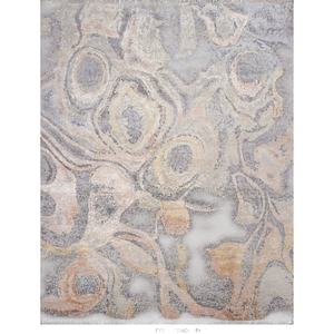 Tapis en laine noué à la main sur mesure, à poils ras, marron, artistique et moderne, pour intérieurs design - Product Image 1