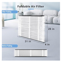 AGF New MERV 13 HEPA Air Purifier 180x140x20 Serat Sintetis Efisiensi 99,9% Filter Tungku Rumah Sehat Anti Alergi