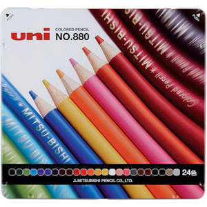 Lápices de Colores Mitsubishi Uni Wide K880, 24 Colores, Hechos en Japón - Product Image 1