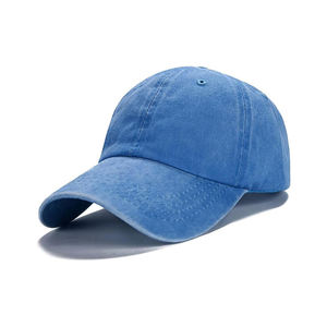 Casquette de baseball vintage en coton noir délavé à 5 panneaux, style décontracté, ajustable, rétro, unisexe, respirante, imperméable, pour l'extérieur - Product Image 2