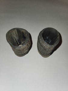 Verres à shot en bois style vintage réutilisables, lot de 2, pour le camping et la bière - Product Image 4