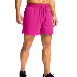 Nouveaux shorts de course pour hommes, respirants, séchage rapide, écologiques, 100 % polyester, taille mi-haute, confortables, avec ceinture élastique pour l'activité - Product Image 1
