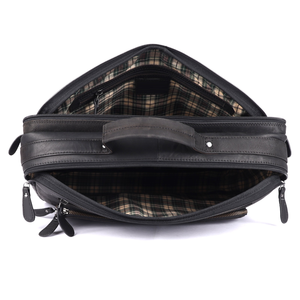 Sac pour ordinateur portable en cuir de qualité supérieure pour hommes et femmes, avec plusieurs compartiments et design durable, disponible à prix d'exportation - Product Image 6