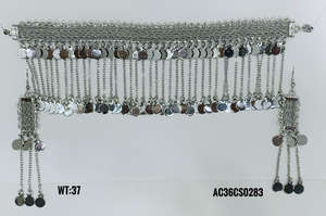 Conjunto elegante de última moda, joyas de latón chapadas en oro y plata árabe para mujeres y bebés, diseño clásico de cadena de eslabones - Product Image 2