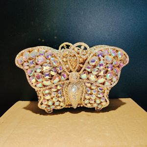 Pochette de soirée élégante en perles avec fermeture éclair plaquée or, bandoulière unique et doublure en polyester pour fêtes, mariages et soirées - Product Image 2