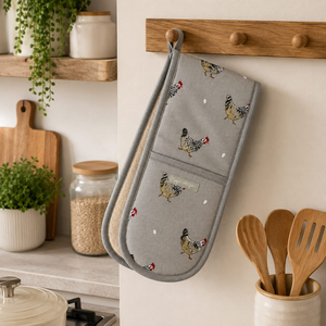 Premium Cotton Oven Mitt and <b>Pot</b> <b>Holder</b> Set | Heat Resistant Quilted Kitchen Gloves for Baking Cooking BBQ Grilling and Kitchen - Product Image 4