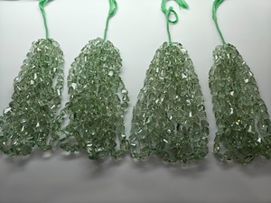 Perles de pierres précieuses en améthyste verte naturelle facettées, taille 7*10mm à 13*18mm, qualité supérieure, fabrication de bijoux, vente en gros - Product Image 2