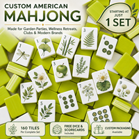 Tuiles de Mahjong américaines en acrylique texturé imitation jade haut de gamme, idéales pour les jeux d'échecs et de cartes, divertissement et loisirs.