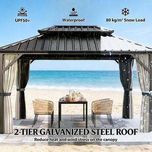 Gazebo/Pergola da Giardino con Tettoia per Ombra e Comfort all'Aperto - Product Image 4