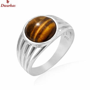 Factory direct sterling 925 <b>silver</b> turquoise dyed stone <b>men</b> <b>ring</b> classic luxury for daily wear business and anniversary gift - Product Image 4