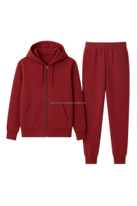 Trending Style High Performance Best Quality Tracksuits Cotton Blend Breathable Zipper Set With Joggers Style Winter Casual Wear - Product Image 4