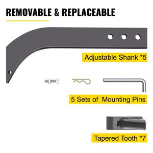 5 pz. Perni per Lame a Scatola per Motograder, Perni Scarificatori da 16 FT, Perni Raschiatore a 3 Fori, Perni Ripper, Perni a Denti Conici Rimovibili - Product Image 5