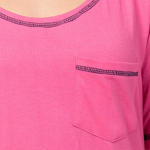 ชุดเซ็ตเสื้อยืดและกางเกงขาสั้นผ้าฝ้ายธรรมชาติสำหรับผู้หญิงไซส์พลัส แบบสองด้านใส่ได้ ซัมเมอร์ แห้งเร็ว เป็นมิตรกับสิ่งแวดล้อม สวมใส่สบาย รับสกรีนแบรนด์ - Product Image 4