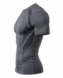 Custom <b>Men's</b> <b>Compression</b> T-<b>Shirt</b> Breathable Slim Fit Canvas Quick Dry Base Layer Gym Fitness Running Athletic Sports OEM ODM - Product Image 4