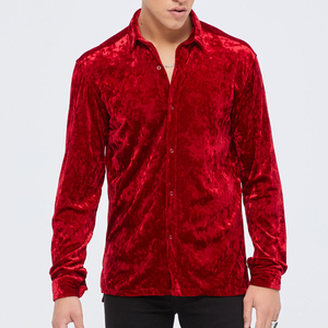 เสื้อเชิ้ตกำมะหยี่ลำลองผู้ชายสั่งทำขายส่ง เสื้อเชิ้ตลำลองแขนยาวทรงปกติสำหรับผู้ชายขายดี - Product Image 4