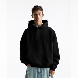 OEM Blank Oversized Cheap Pullover Custom LOGO Breathable 100% Cotton French Terry Drop Shoulder Hoodies - Product Image 1